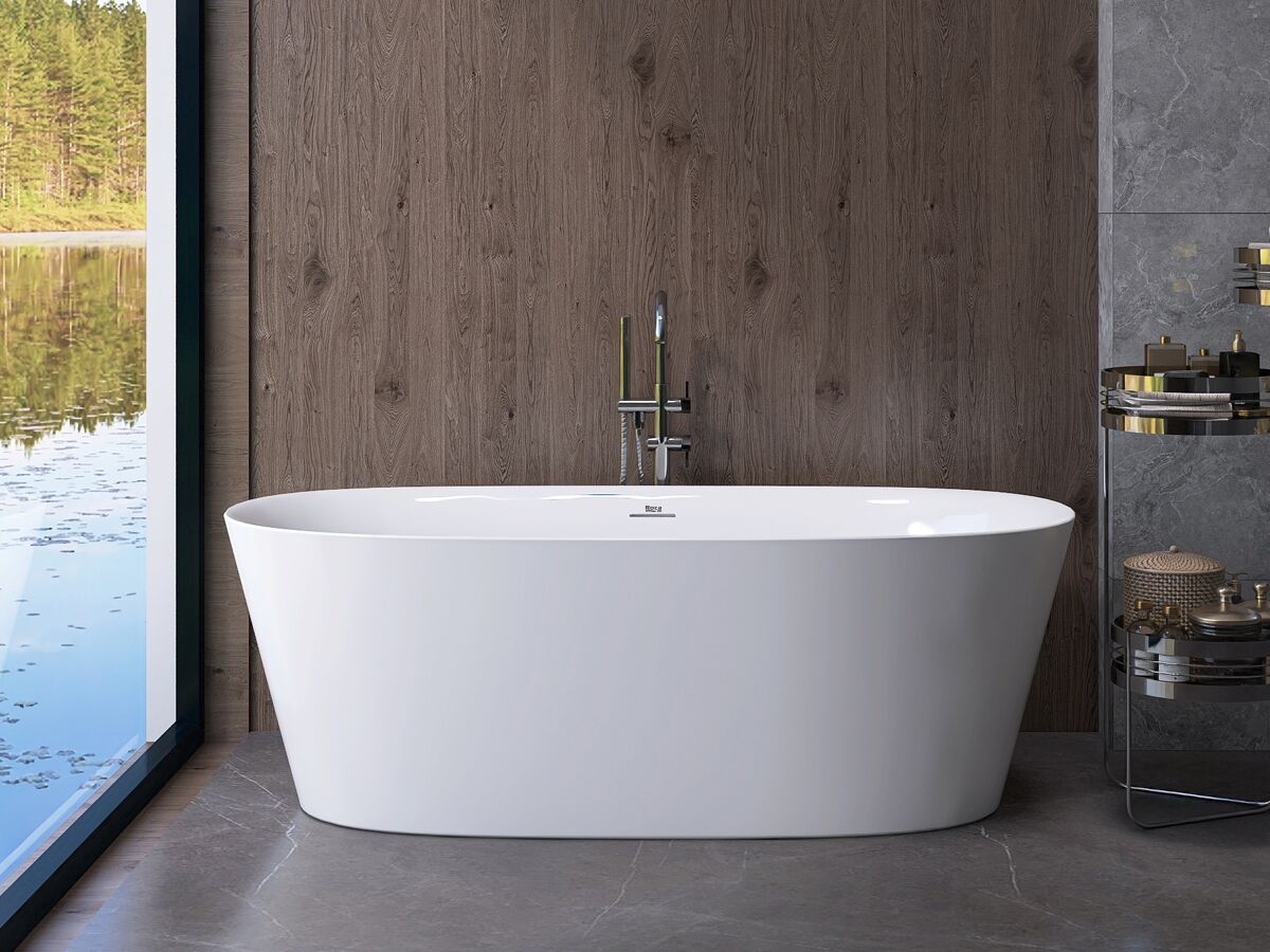 In Situ - Roca Inspira Freestanding Bath 1600mm x 800mm Overflow White