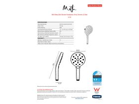 Specification Sheet - Milli Marq Edit Shower Handpiece Only Chrome (3 Star)
