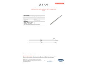Specification Sheet - Kado Lux Shower Screen Water Bar 1000mm Brushed Nickel