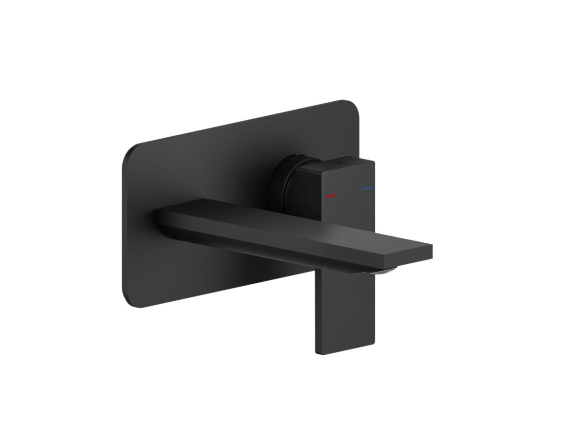 Milli Zato Basin Wall Mixer Set Matte Black