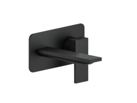Milli Zato Basin Wall Mixer Set Matte Black