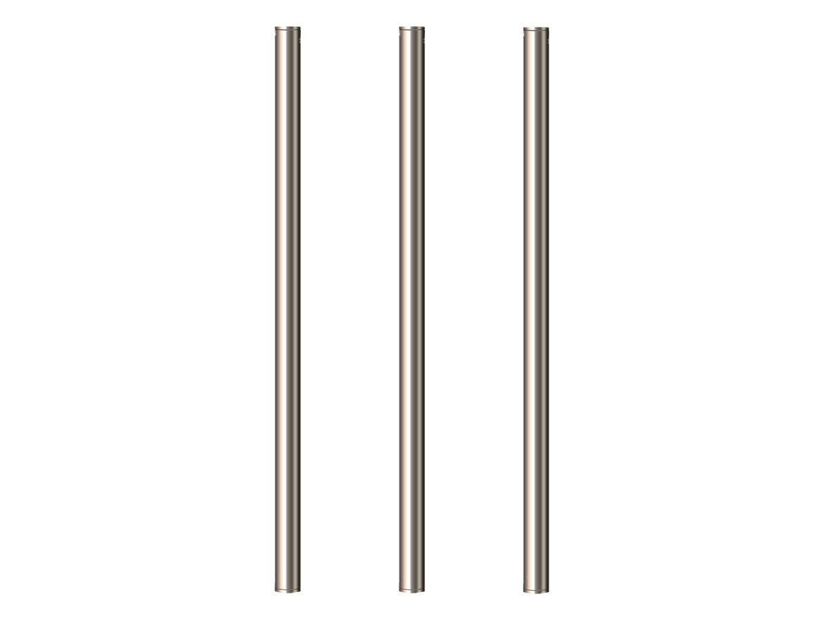 Hydrotherm Pure Vertical Triple Heated Towel Rail 900 x 38mm Brushed Nickel