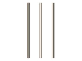 Hydrotherm Pure Vertical Triple Heated Towel Rail 900 x 38mm Brushed Nickel