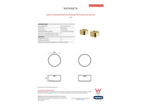 Specification Sheet - Sussex Pure Elemental Basin Top Assembly PVD Brushed Gold Lead Free