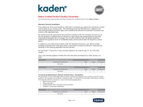 Warranty - Kaden Cassette KCI Warranty