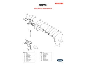 Component Listing - Mizu Soothe Shower Mixer Tap Chrome