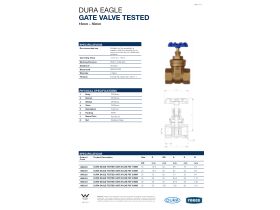 Technical Guide - Dura Eagle Tested Gate Valve Female & Female