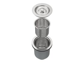 Supporting Image - Wolfen Bucket Trap Sink Waste with 3mm Holes 90mm x 50mm Stainless Steel