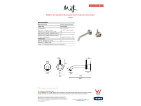 Specification Sheet - Milli Etch Wall Basin/Bath Mixer Tap Set Round Kit Brushed Nickel (6 Star)