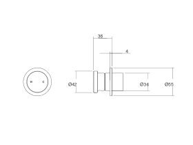 Technical Drawing - Faucet Strommen Vara Disc Shower Mixer Tap Lead Free