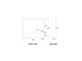 Kado Aspect 900mm Mirror Cabinet Two Doors With Shelf