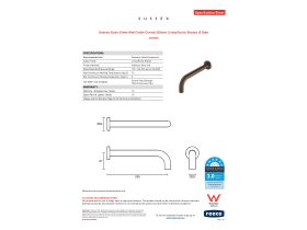Specification Sheet - Sussex Scala 25mm Wall Outlet Curved 250mm Living Rustic Bronze (6 Star)
