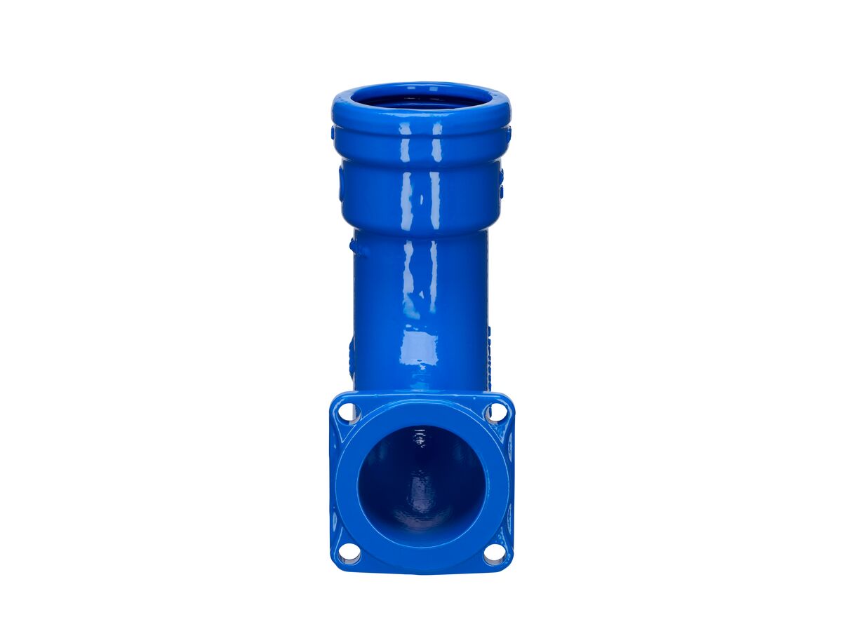 Dimax Ductile Iron Washout Bend (Socket x Flange) PN16 100 x 90 Degrees