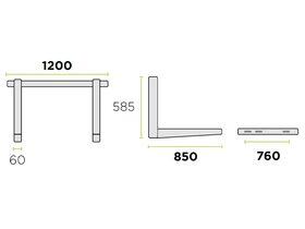 Rodigas Ref Wall Bracket 100kg 850W850D
