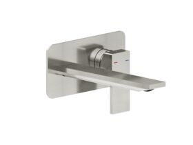 Milli Zato Bath Wall Mixer Set Brushed Nickel