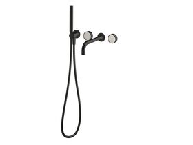 Supporting Image - Sussex Pure Elemental Progressive Bath Mixer System with Handshower 250mm PVD Matte Black with Aurora Insert