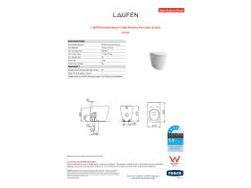 Specification Sheet - LAUFEN Kartell Back to Wall Rimless Pan Only (4 Star)