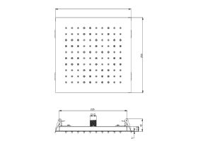 Mizu Bloc Ceiling Shower 250mm (3 Star)