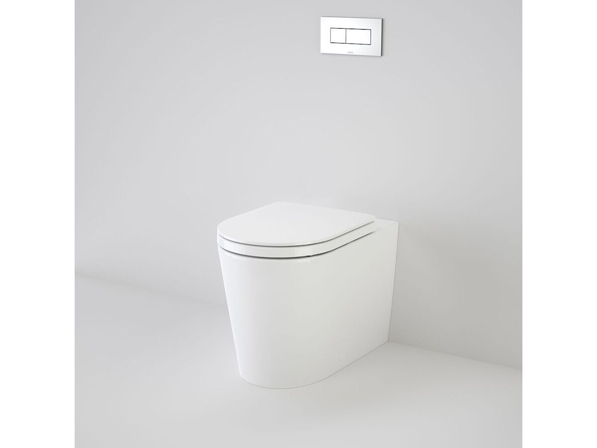 Caroma Liano Wall Faced Invisi II Back Inlet Toilet Suite with GermGard White (4 Star)