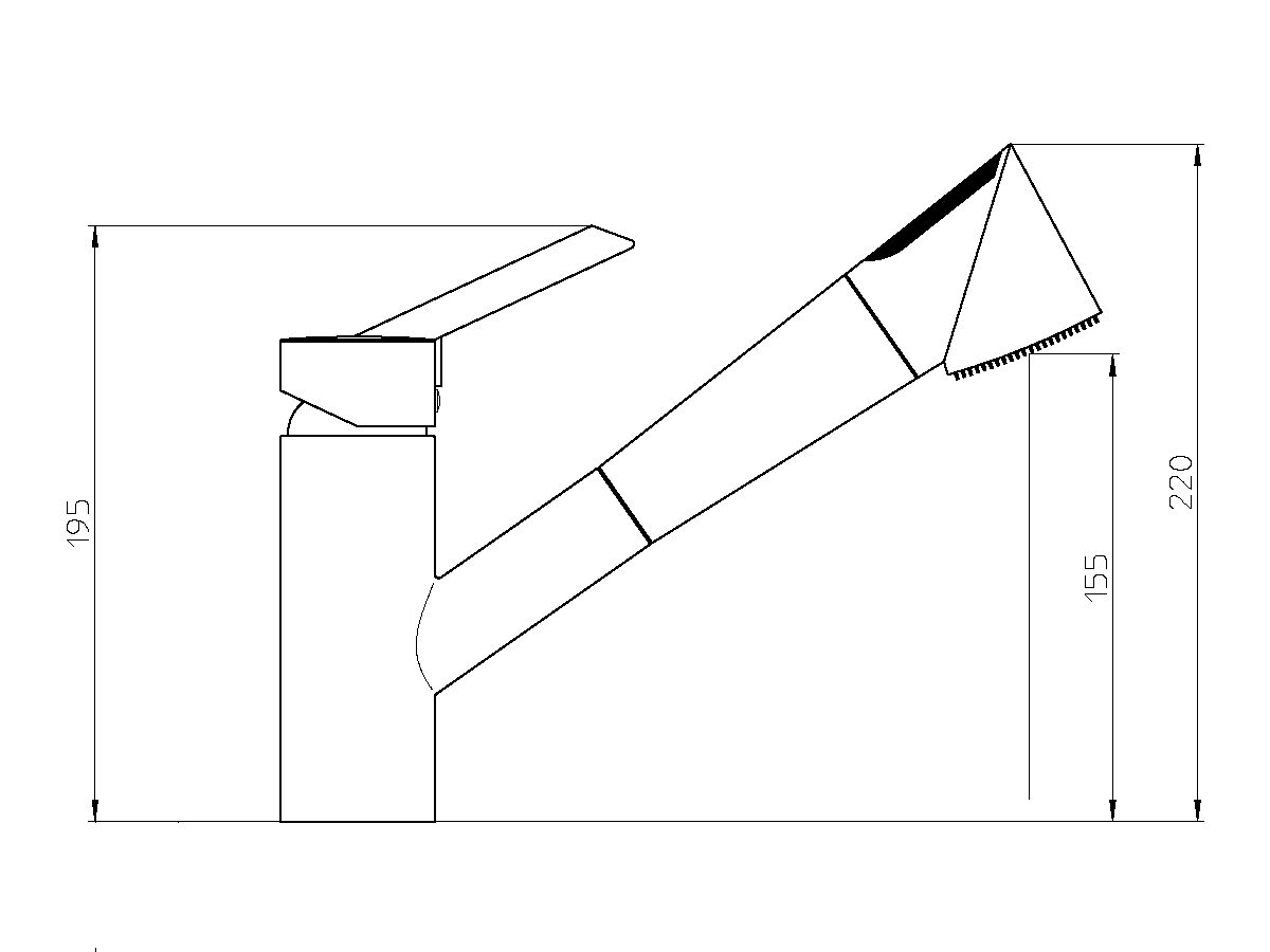 Nobili Oz T2 Pull Out Spray Sink Mixer Chrome (4 Star)