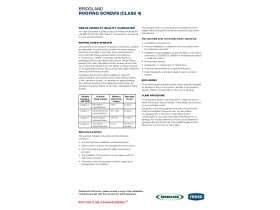 Warranty - Bridgland Roofing Screws (Class 4)