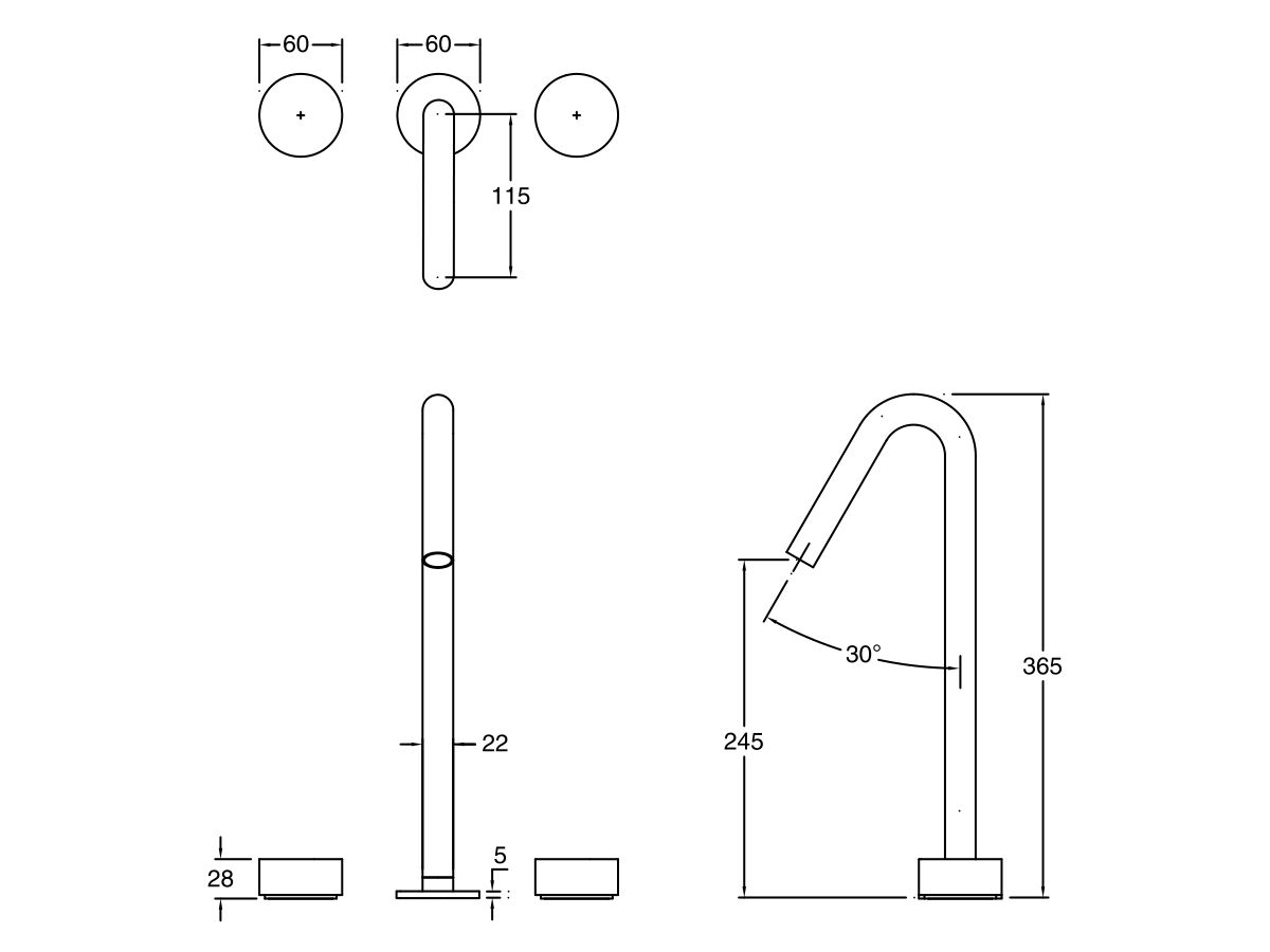 Sussex Pure Vessel Basin Set (5 Star)