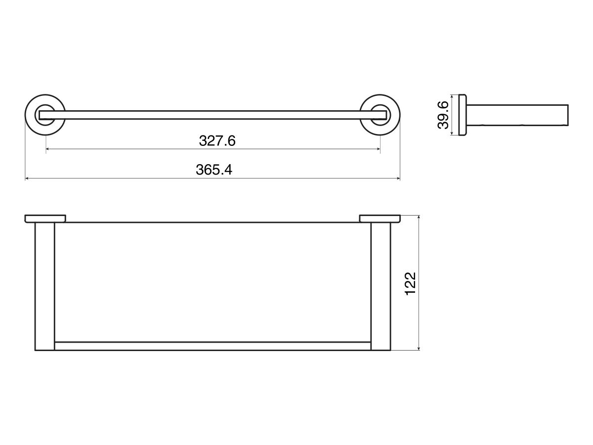 Mizu Drift Glass Shelf 370mm