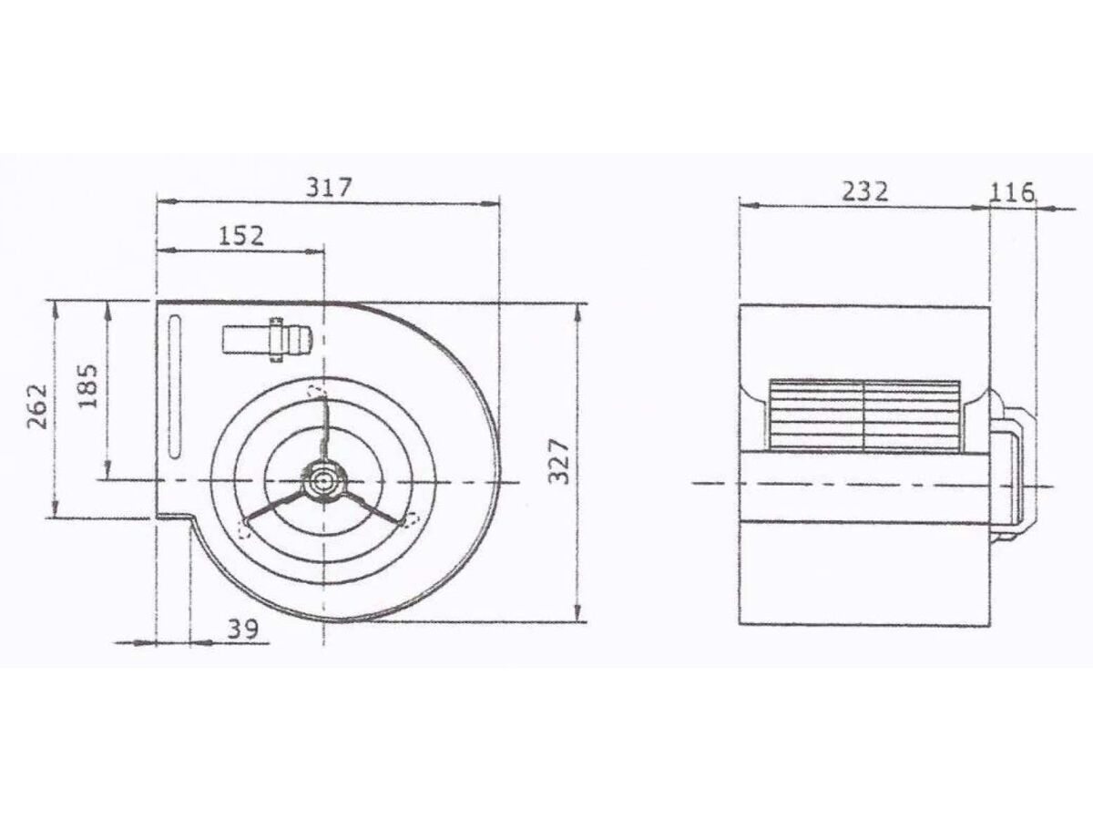 Kruger Centrifugal Fan KDD 9-7T550W4P-1 3S