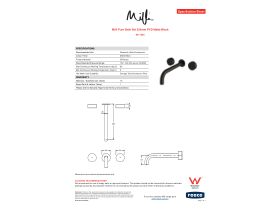 Specification Sheet - Milli Pure Bath Set 250mm PVD Matte Black
