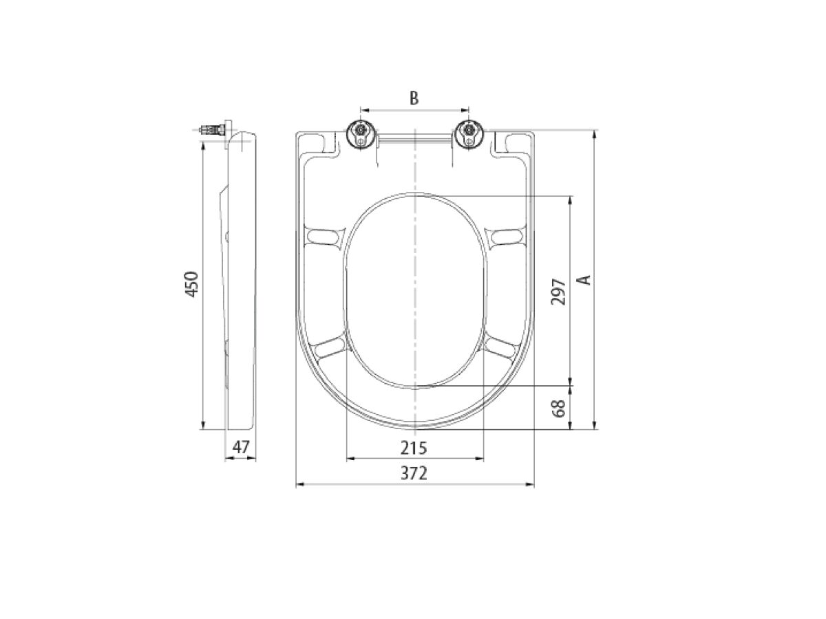 AXA Due MK2 Soft Close Toilet Seat White