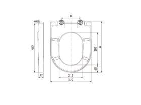 AXA Due MK2 Soft Close Toilet Seat White