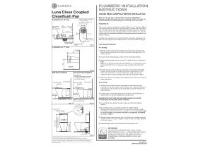 Installation Instructions - Caroma Luna Cleanflush Close Coupled Toilet Suite Xena Soft Close Seat White (4 Star)