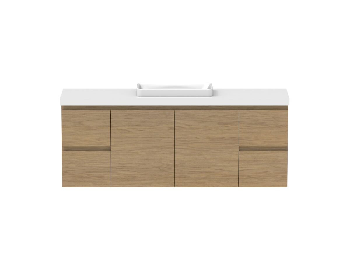 Hero - Posh Domaine 1500mm Ensuite Wall Hung Vanity Unit Single Bowl 50mm Top