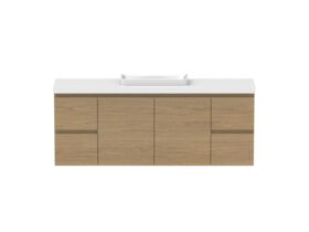 Hero - Posh Domaine 1500mm Ensuite Wall Hung Vanity Unit Single Bowl 50mm Top