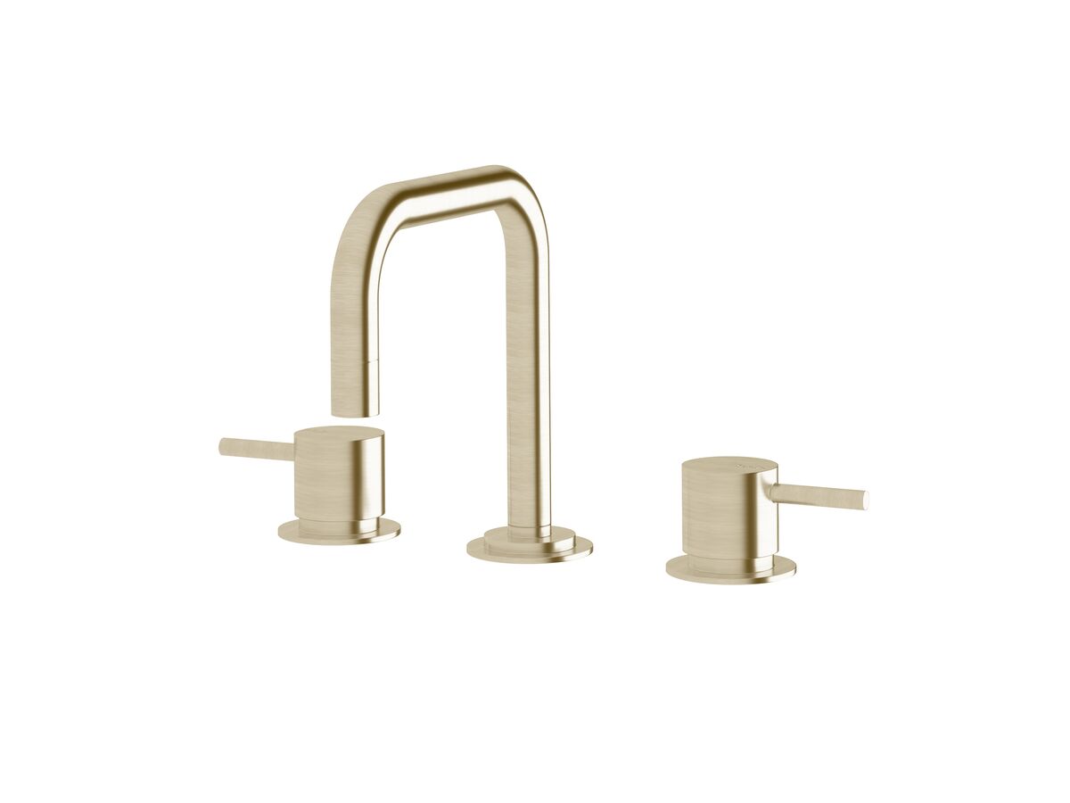 Sussex Scala Basin Set Square LUX PVD Brushed Platinum Gold (5 Star)
