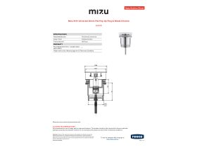 Specification Sheet - Mizu Drift Universal DN40 Flat Pop Up Plug & Waste Chrome