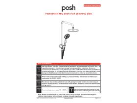 Installation Instructions - Posh Bristol MK2 Short Twin Shower (3 Star)