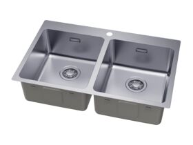 Supporting Image 2 - Memo Oscar Inset Double Bowl Sink Overflow 1 Taphole