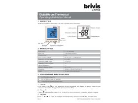 User Manual - Brivis Heater Digital Manual Thermostat