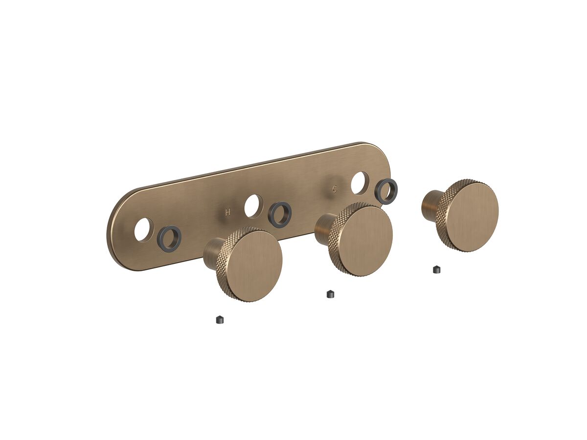 Supporting Image - Faucet Strommen Vara Disc Wall Top Assembly with Diverter Kit Discovery Bronze Lead Free