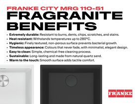 Franke City Fragranite Single Bowl 510mm Undermount Sink Benefits