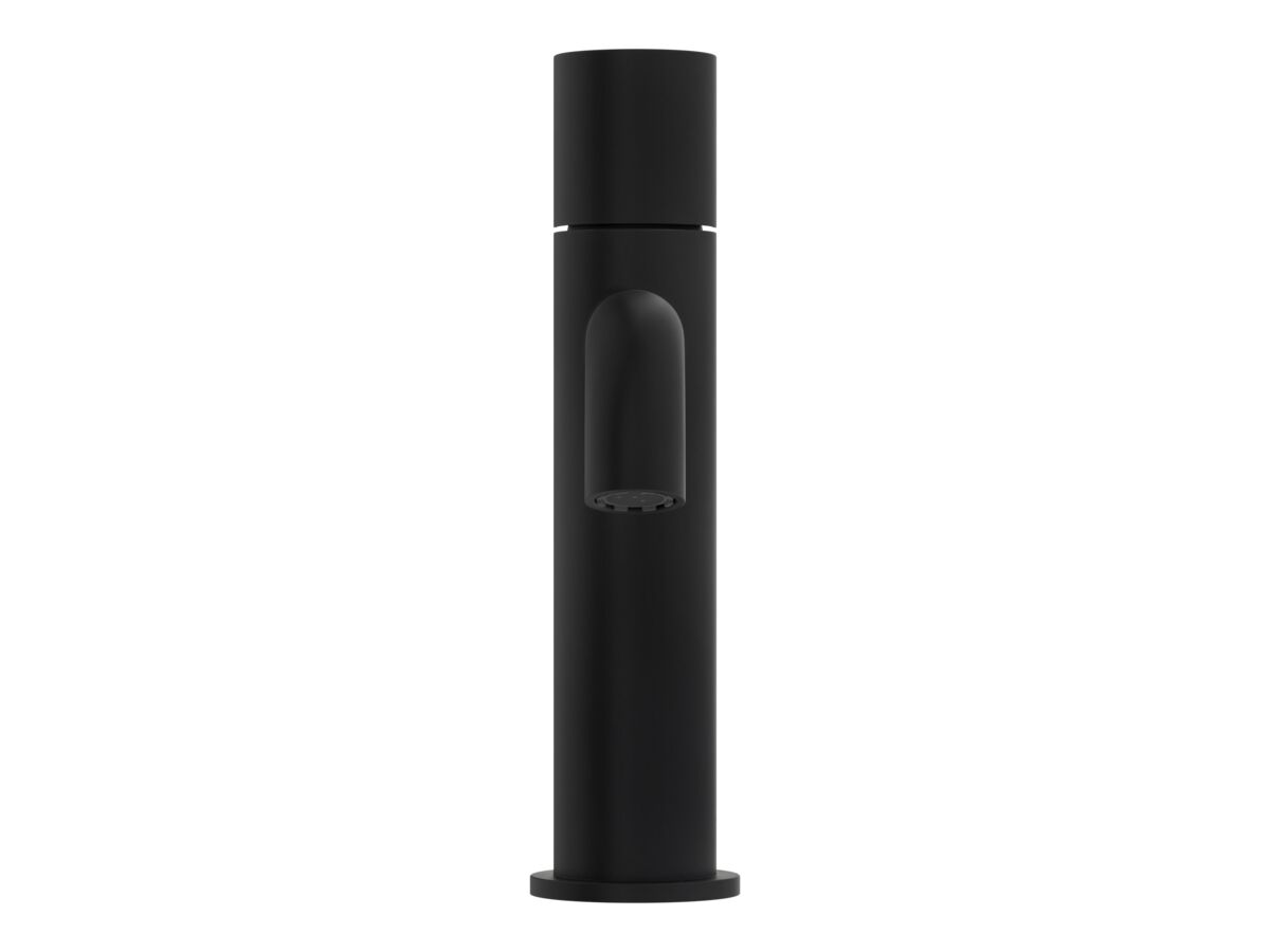 Supporting Image 2 - Mizu Drift Dial Basin Mixer Curved Spout Matte Black (6 Star) Lead Free