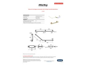 Specification Sheet - Mizu Drift 40 Degree Accessible WC Kit Right Hand Brushed Brass