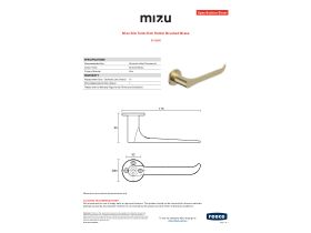 Specification Sheet - Mizu Silk Toilet Roll Holder Brushed Brass