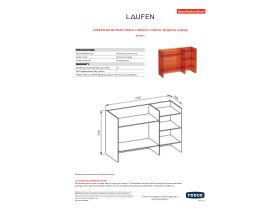 Specification Sheet - LAUFEN Kartell Rack 750mm x 260mm x 530mm Tangerine Orange