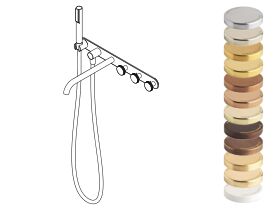 Hero - Faucet Strommen Vara Disc Wall Bath Tap Set with Handshower Specialty Finish (3 Star) Lead Free