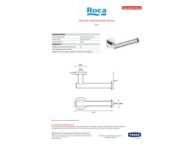 Specification Sheet - Roca Ona Toilet Roll Holder Chrome