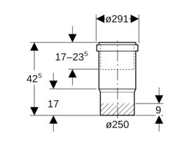 Geberit Expansion Socket 250mm