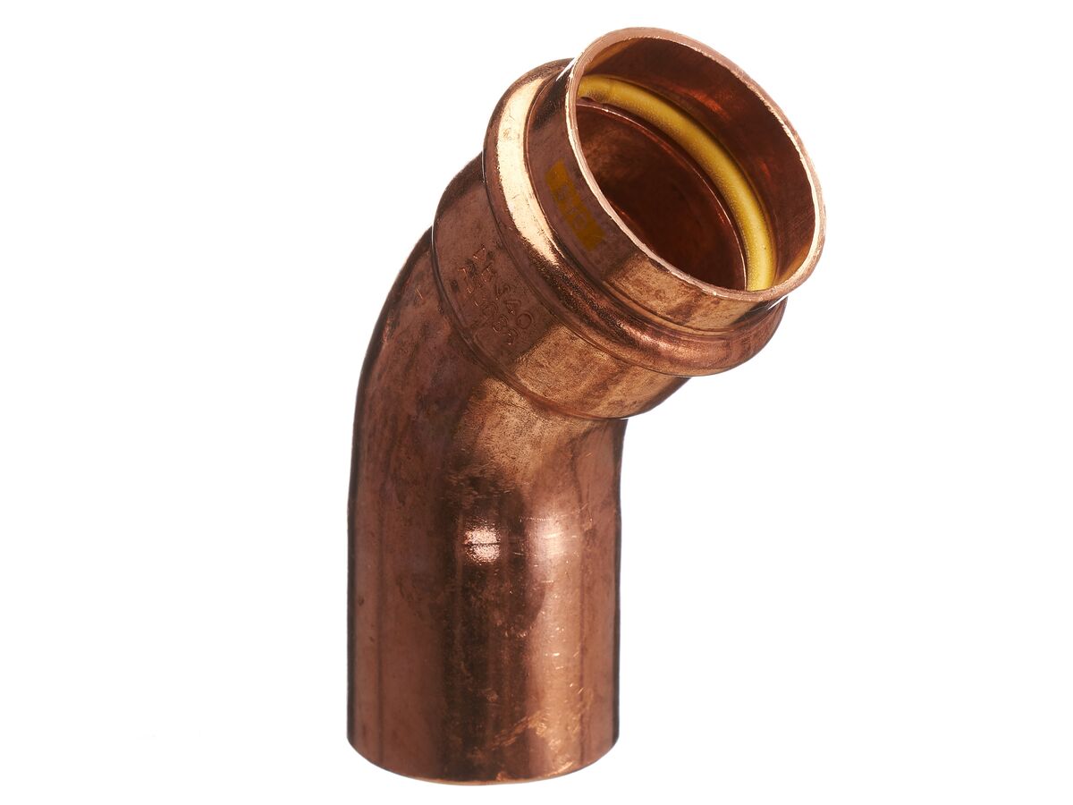 >B< Press Gas Elbow Male & Female 45 Degree x 40mm