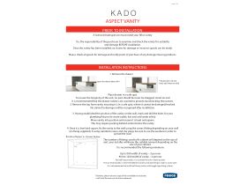 Installation Instructions - Kado Aspect Wall Hung Vanity Unit